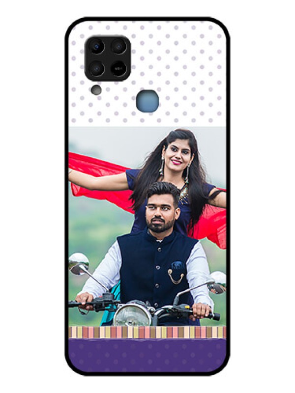 Custom Infinix Hot 10s Photo Printing on Glass Case - Cute Family Design