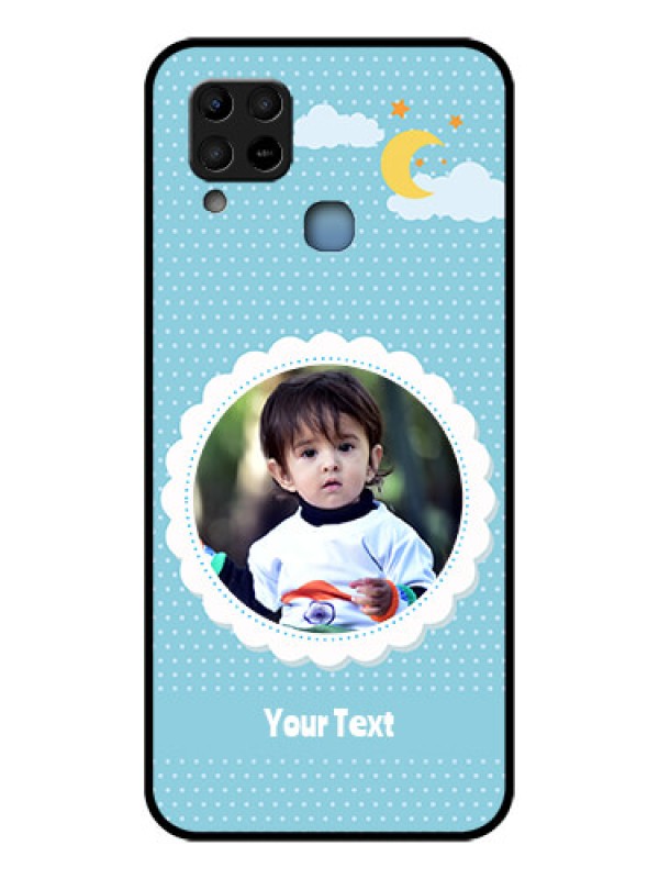 Custom Infinix Hot 10s Personalised Glass Phone Case - Violet Pattern Design