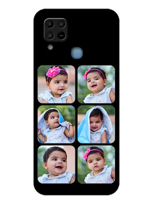 Custom Infinix Hot 10s Photo Printing on Glass Case - Multiple Pictures Design