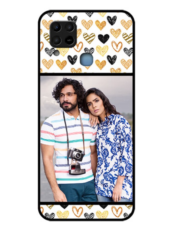 Custom Infinix Hot 10s Photo Printing on Glass Case - Love Symbol Design