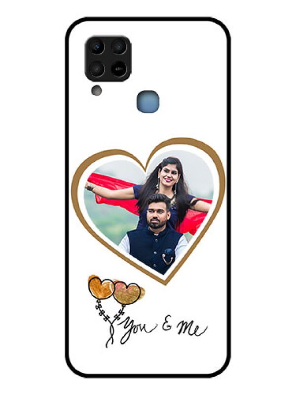 Custom Infinix Hot 10s Custom Glass Mobile Case - You & Me Design
