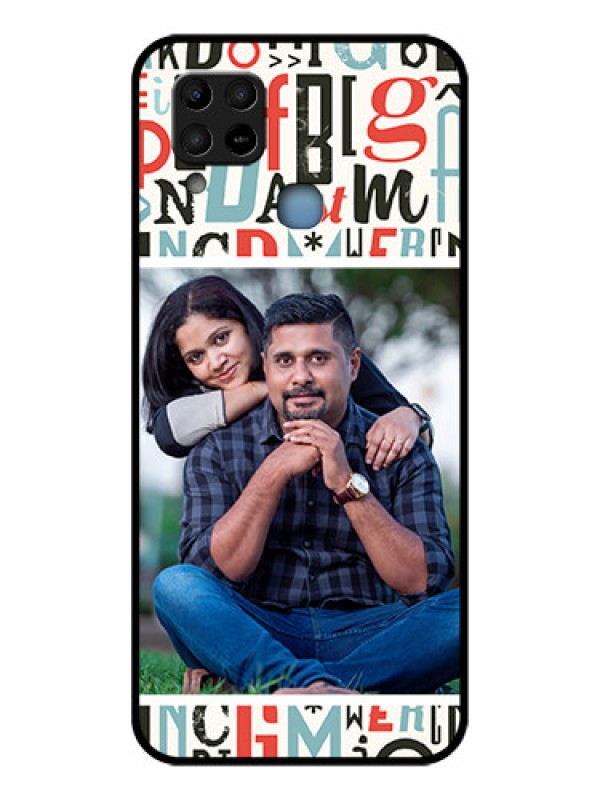 Custom Infinix Hot 10s Personalized Glass Phone Case - Alphabet Design