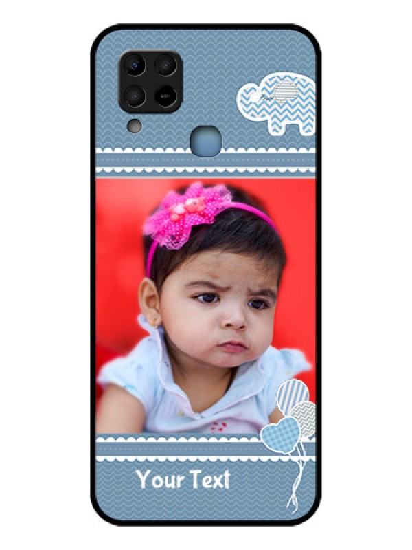 Custom Infinix Hot 10s Photo Printing on Glass Case - with Kids Pattern Design