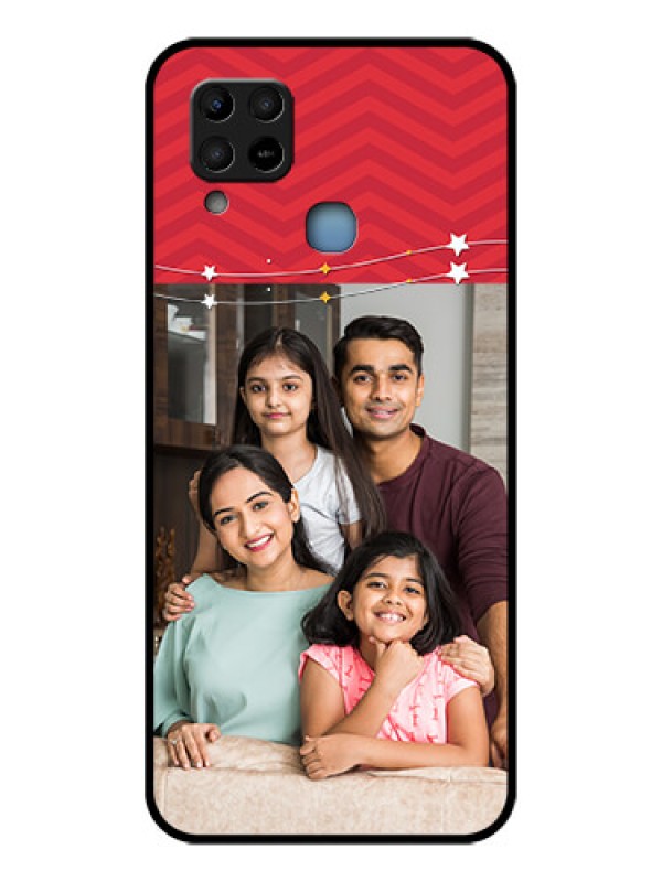Custom Infinix Hot 10s Personalized Glass Phone Case - Happy Family Design