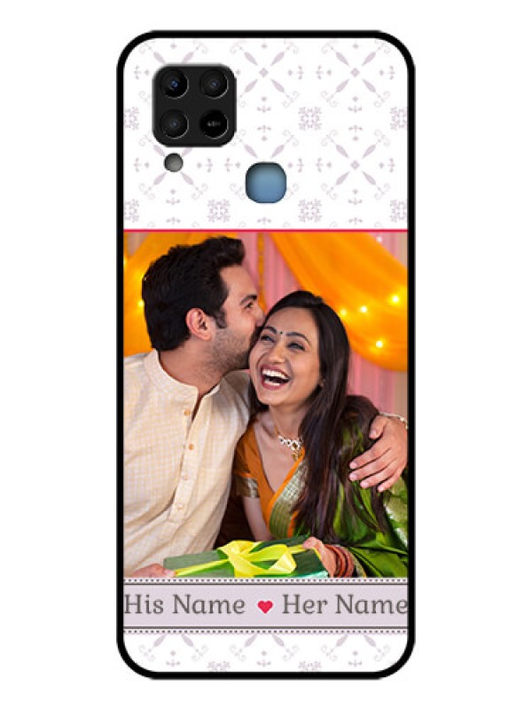 Custom Infinix Hot 10s Custom Glass Mobile Case - with Photo and Ethnic Design