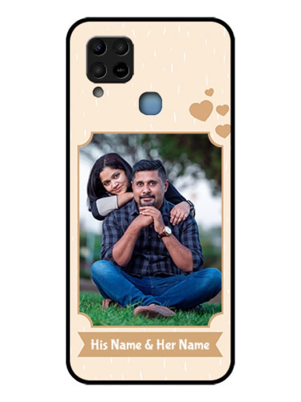 Custom Infinix Hot 10s Custom Glass Phone Case - with confetti love design