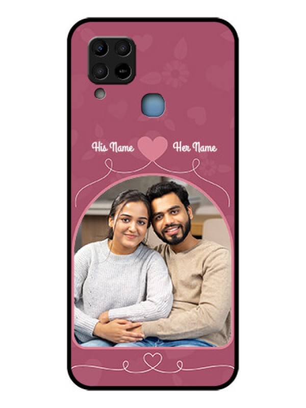 Custom Infinix Hot 10s Photo Printing on Glass Case - Love Floral Design