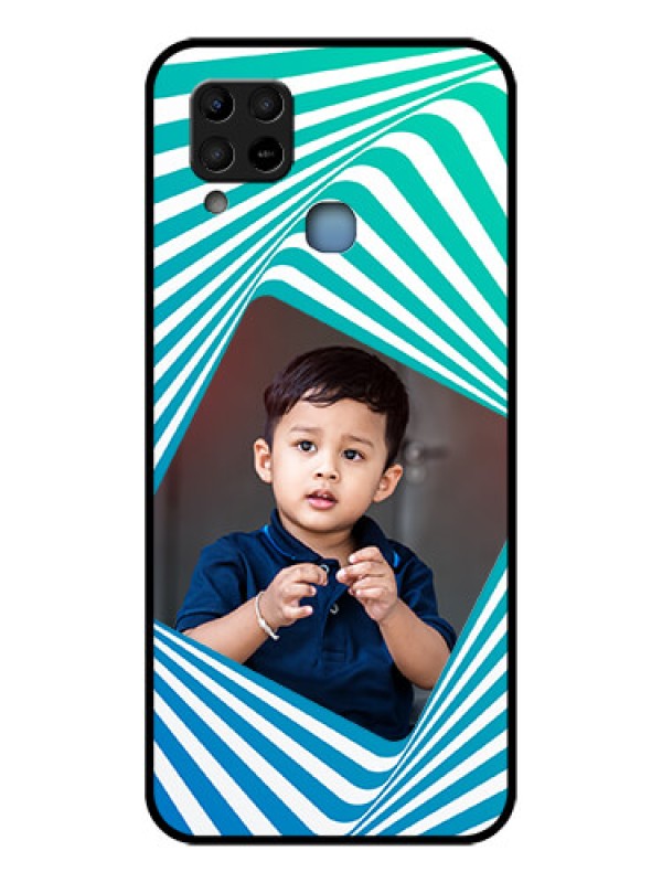 Custom Infinix Hot 10s Personalized Glass Phone Case - Abstract Spiral Design