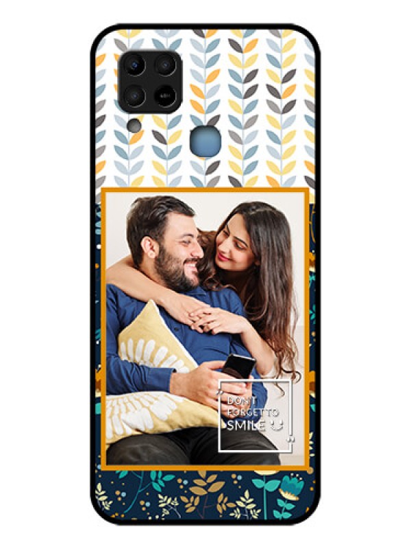 Custom Infinix Hot 10s Custom Glass Mobile Case - Pattern Design