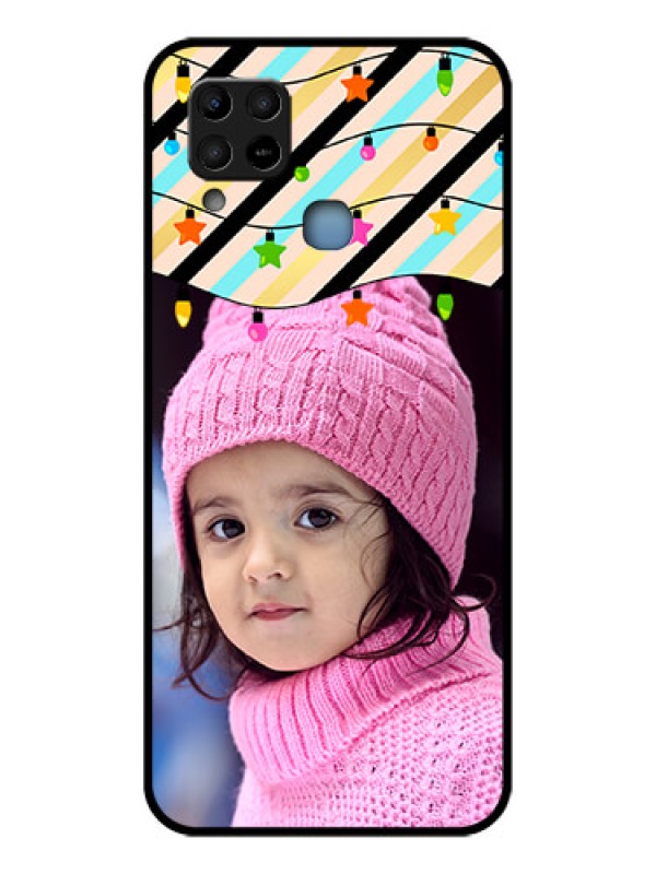 Custom Infinix Hot 10s Custom Glass Mobile Case - Lights Hanging Design