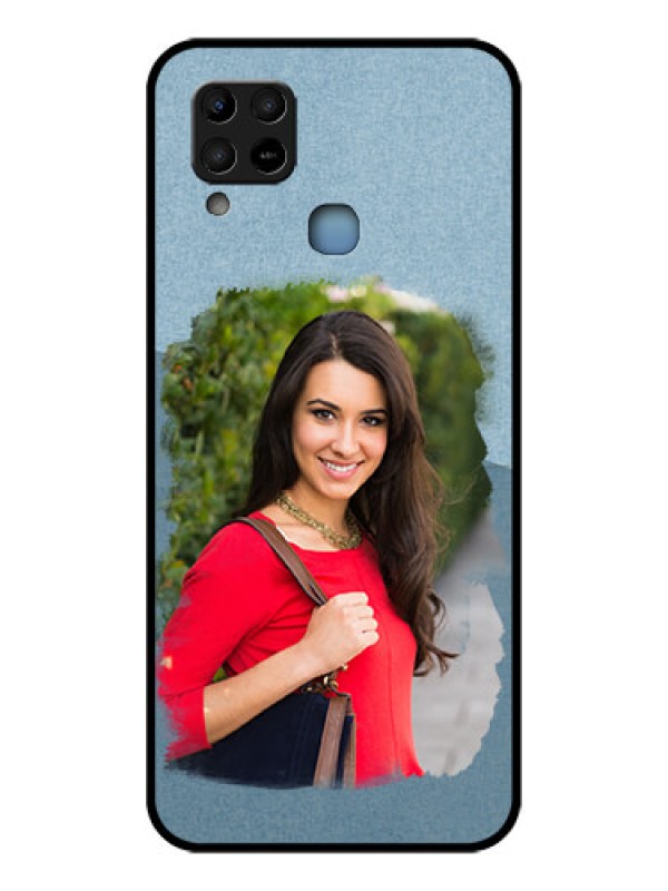 Custom Infinix Hot 10s Custom Glass Mobile Case - Grunge Line Art Design