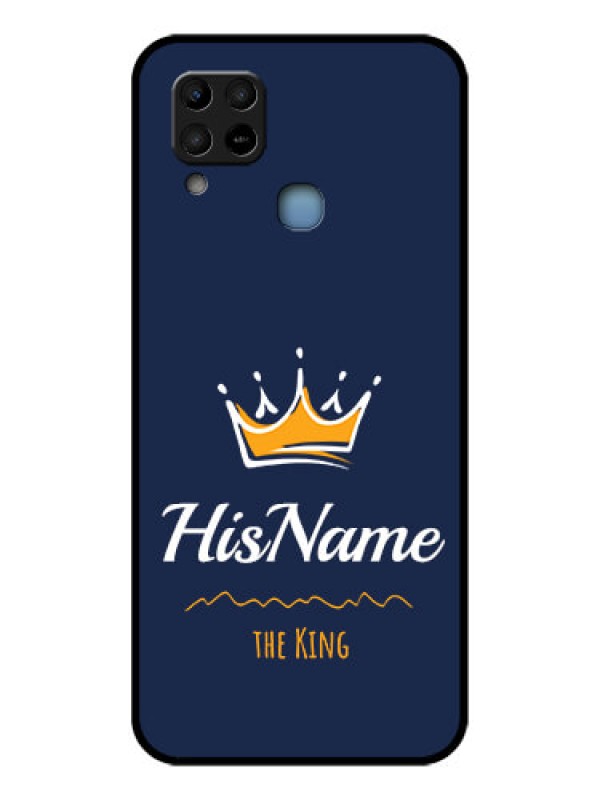 Custom Infinix Hot 10s Glass Phone Case King with Name