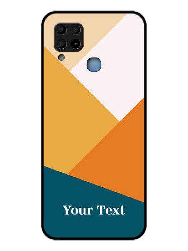Custom Infinix Hot 10s Personalized Glass Phone Case - Stacked Multi-colour Design