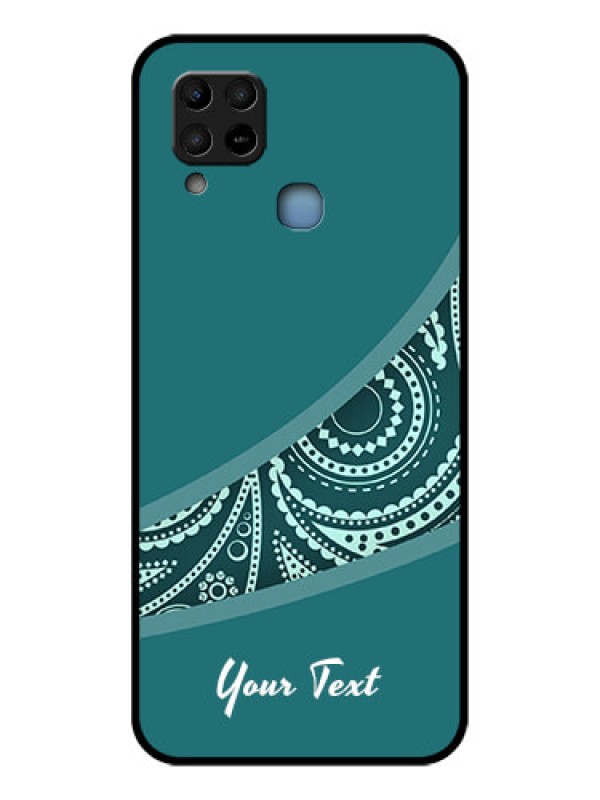 Custom Infinix Hot 10s Photo Printing on Glass Case - semi visible floral Design