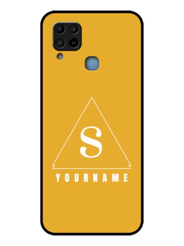 Custom Infinix Hot 10s Personalized Glass Phone Case - simple triangle Design