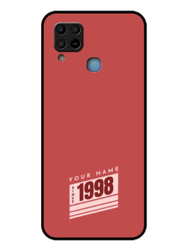 Custom Infinix Hot 10s Custom Glass Phone Case - Red custom year of birth Design