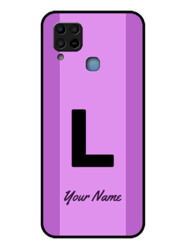 Custom Infinix Hot 10s Custom Glass Phone Case - Tricolor custom text Design