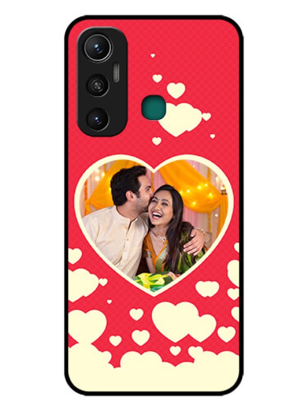 Custom Infinix Hot 11 Custom Glass Mobile Case - Love Symbols Phone Cover Design