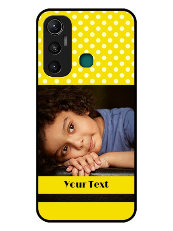 Custom Infinix Hot 11 Custom Glass Phone Case - Bright Yellow Case Design