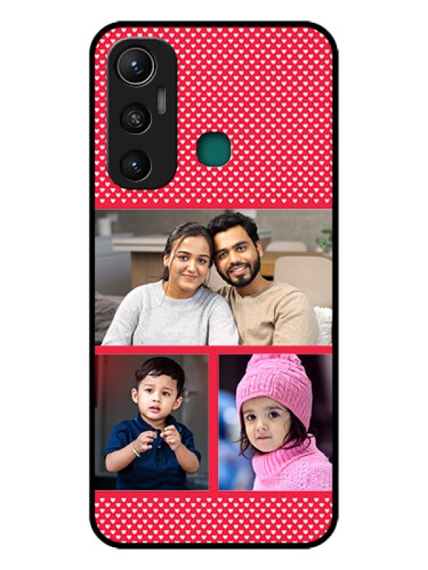 Custom Infinix Hot 11 Personalized Glass Phone Case - Bulk Pic Upload Design