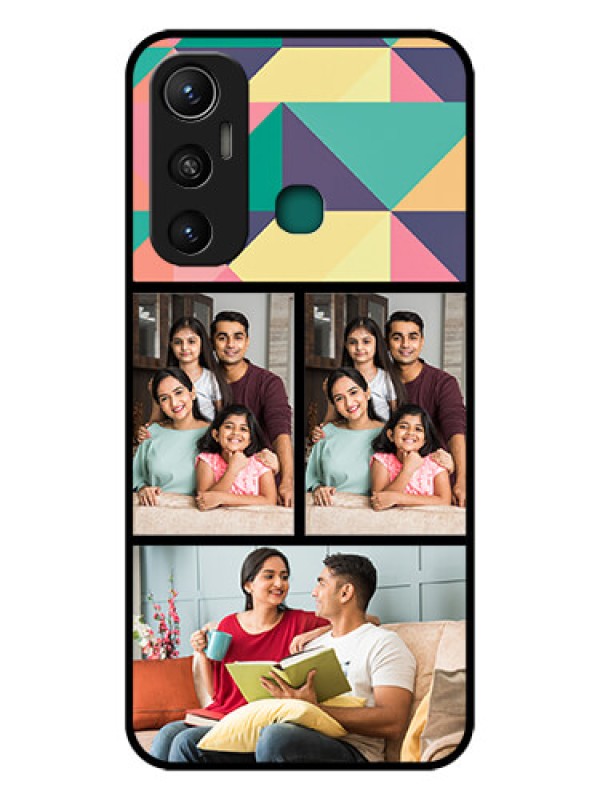 Custom Infinix Hot 11 Custom Glass Phone Case - Bulk Pic Upload Design