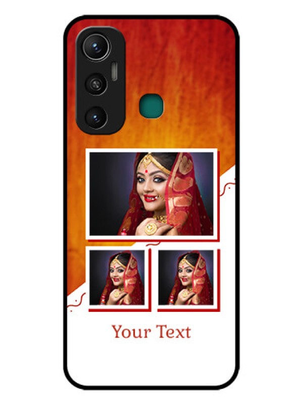 Custom Infinix Hot 11 Custom Glass Phone Case - Wedding Memories Design