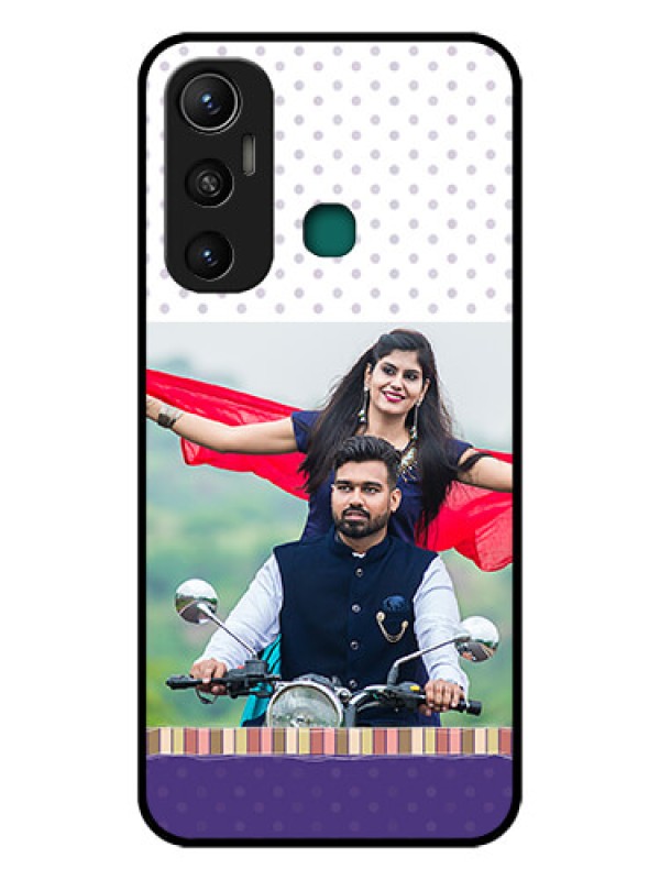 Custom Infinix Hot 11 Photo Printing on Glass Case - Cute Family Design