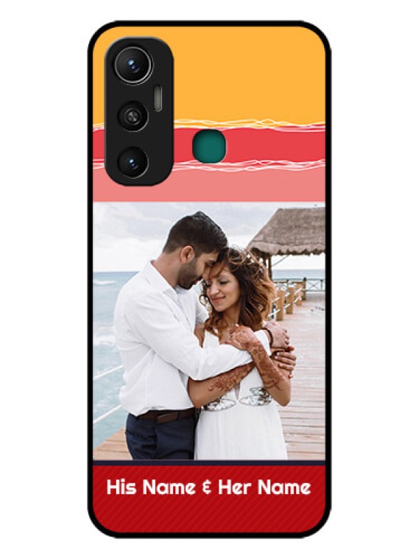 Custom Infinix Hot 11 Custom Glass Mobile Case - Colorful Case Design