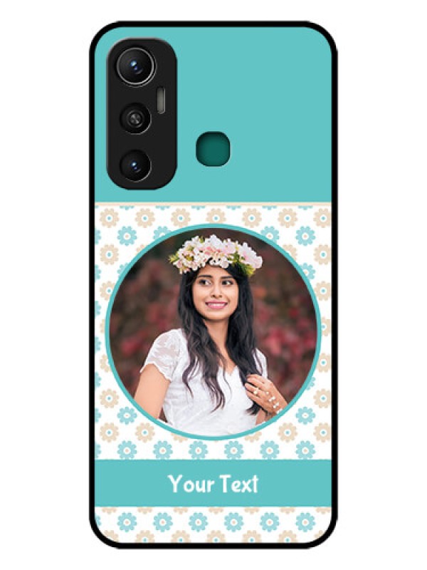 Custom Infinix Hot 11 Custom Glass Mobile Case - Beautiful Flowers Design