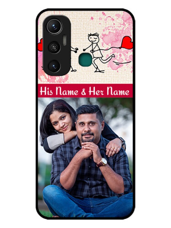 Custom Infinix Hot 11 Photo Printing on Glass Case - You and Me Case Design