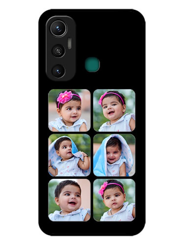 Custom Infinix Hot 11 Photo Printing on Glass Case - Multiple Pictures Design