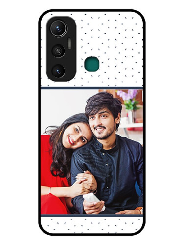 Custom Infinix Hot 11 Personalized Glass Phone Case - Premium Dot Design