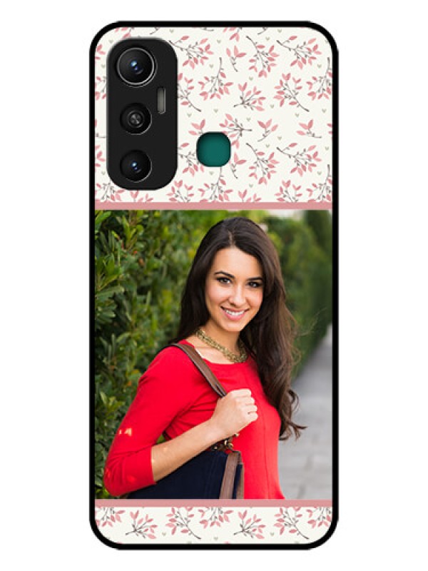 Custom Infinix Hot 11 Custom Glass Phone Case - Premium Floral Design