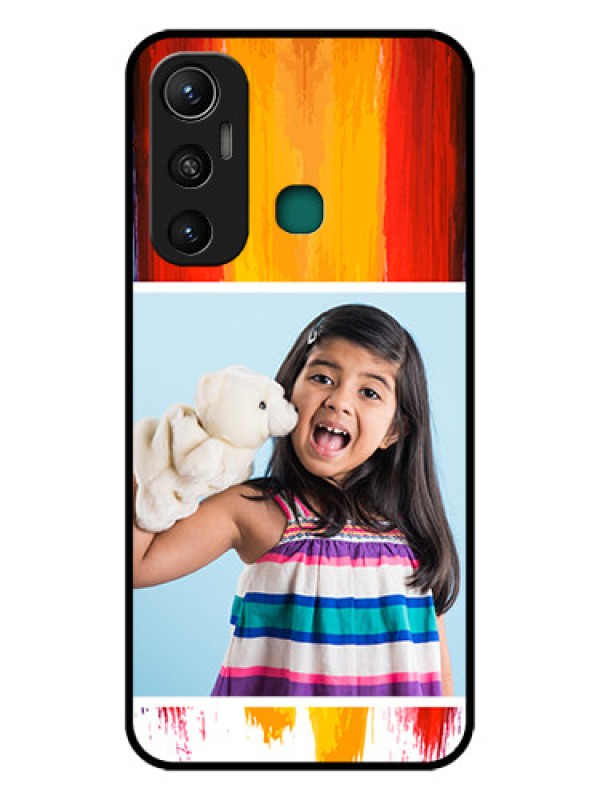 Custom Infinix Hot 11 Personalized Glass Phone Case - Multi Color Design