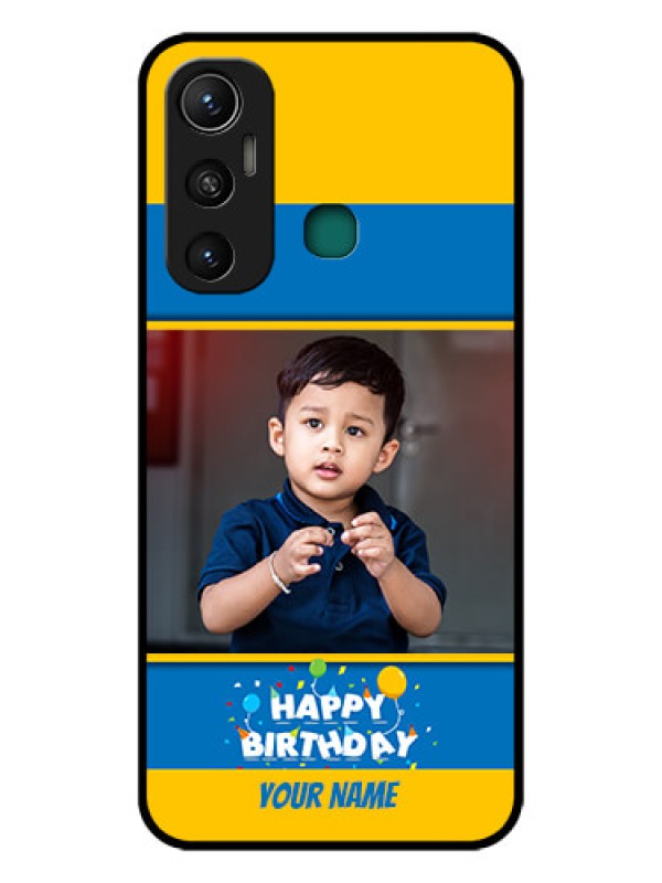 Custom Infinix Hot 11 Custom Glass Mobile Case - Birthday Wishes Design