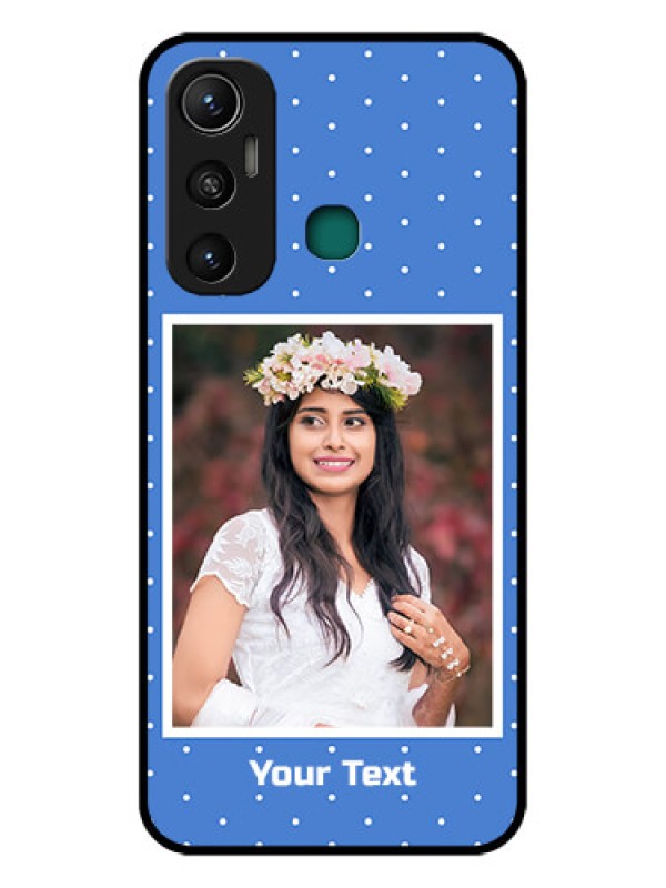 Custom Infinix Hot 11 Photo Printing on Glass Case - Polka dots design