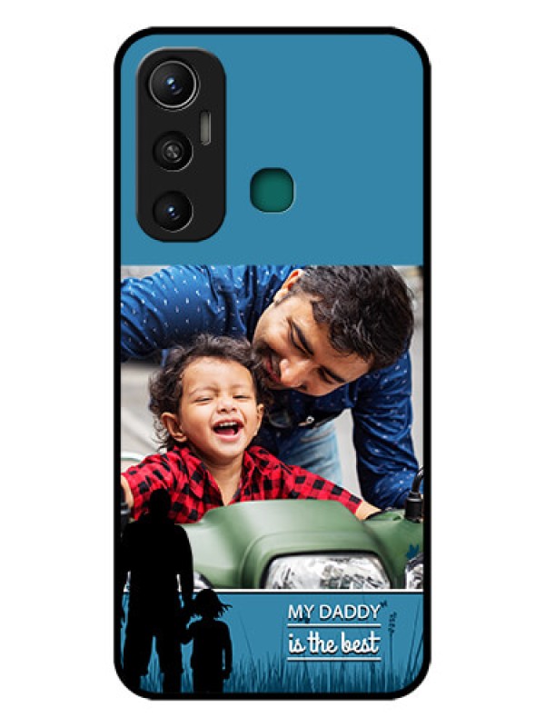 Custom Infinix Hot 11 Custom Glass Mobile Case - Best dad design