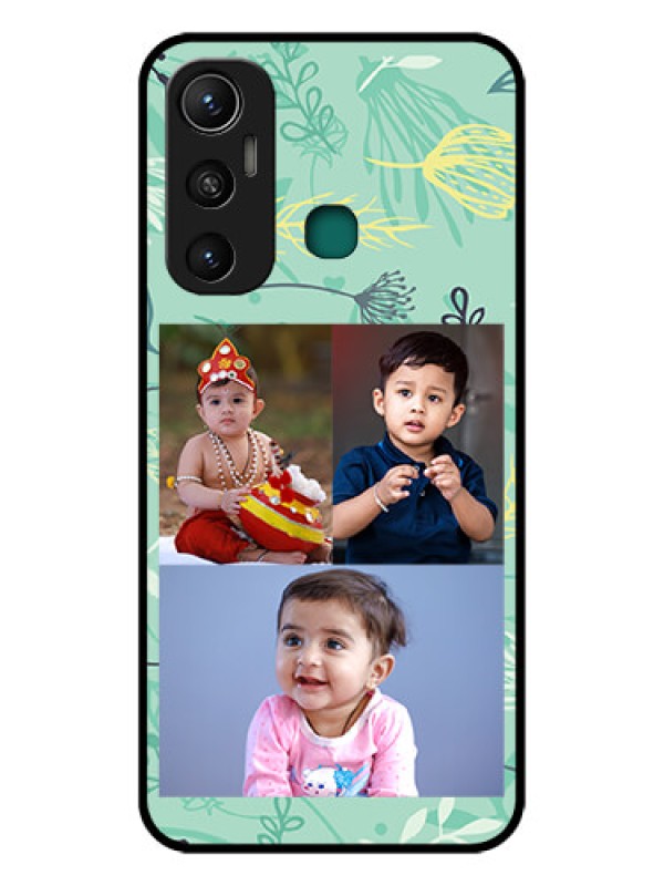 Custom Infinix Hot 11 Photo Printing on Glass Case - Forever Family Design