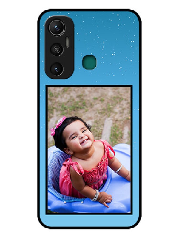 Custom Infinix Hot 11 Custom Glass Mobile Case - Wave Pattern Colorful Design