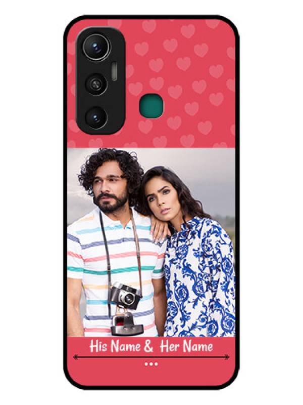 Custom Infinix Hot 11 Photo Printing on Glass Case - Simple Love Design