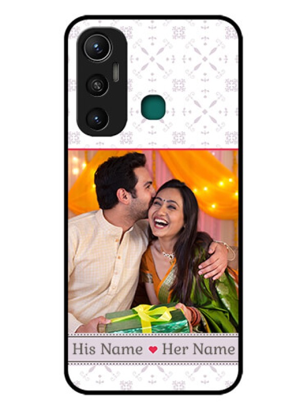 Custom Infinix Hot 11 Custom Glass Mobile Case - with Photo and Ethnic Design