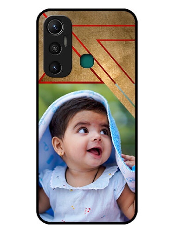 Custom Infinix Hot 11 Personalized Glass Phone Case - Gradient Abstract Texture Design