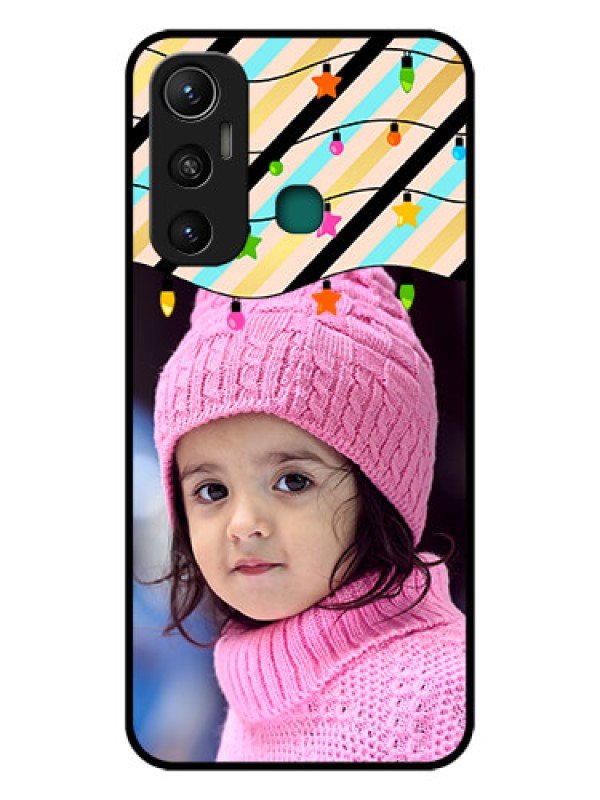 Custom Infinix Hot 11 Custom Glass Mobile Case - Lights Hanging Design