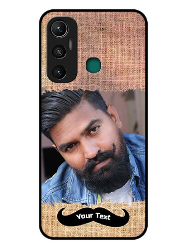 Custom Infinix Hot 11 Personalized Glass Phone Case - with Texture Design
