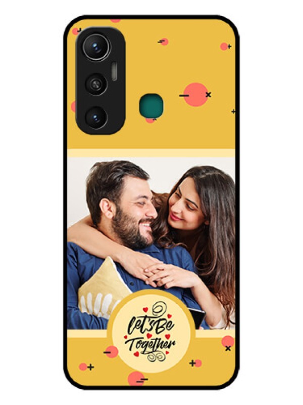 Custom Infinix Hot 11 Photo Printing on Glass Case - Lets be Together Design