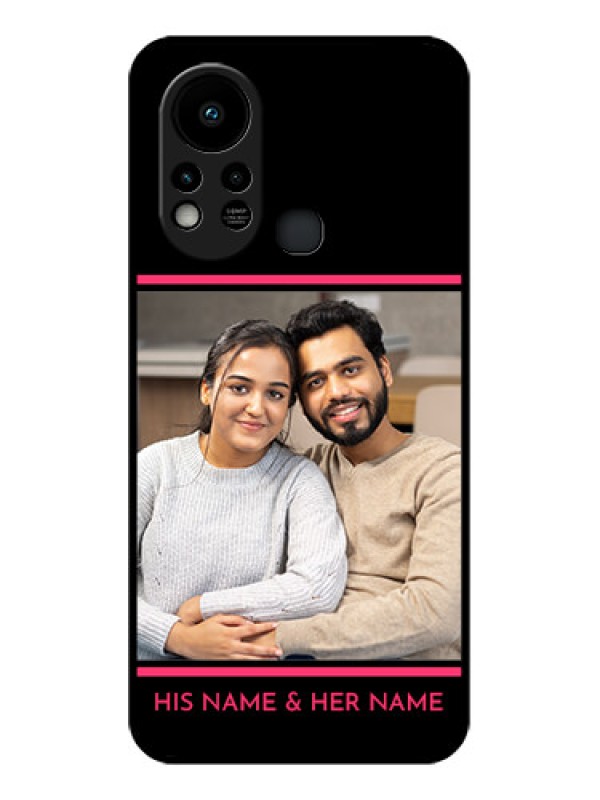 Custom Infinix Hot 11s Custom Glass Mobile Case - with Add Text Design