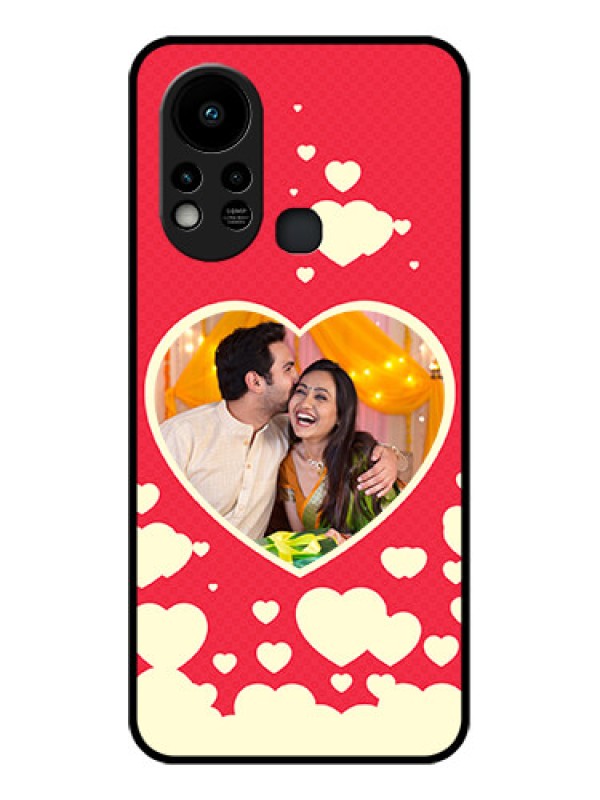 Custom Infinix Hot 11s Custom Glass Mobile Case - Love Symbols Phone Cover Design