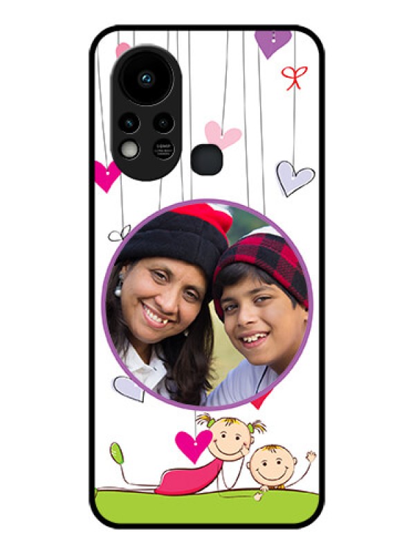 Custom Infinix Hot 11s Photo Printing on Glass Case - Cute Kids Phone Case Design