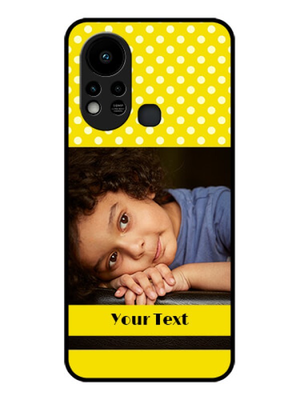 Custom Infinix Hot 11s Custom Glass Phone Case - Bright Yellow Case Design