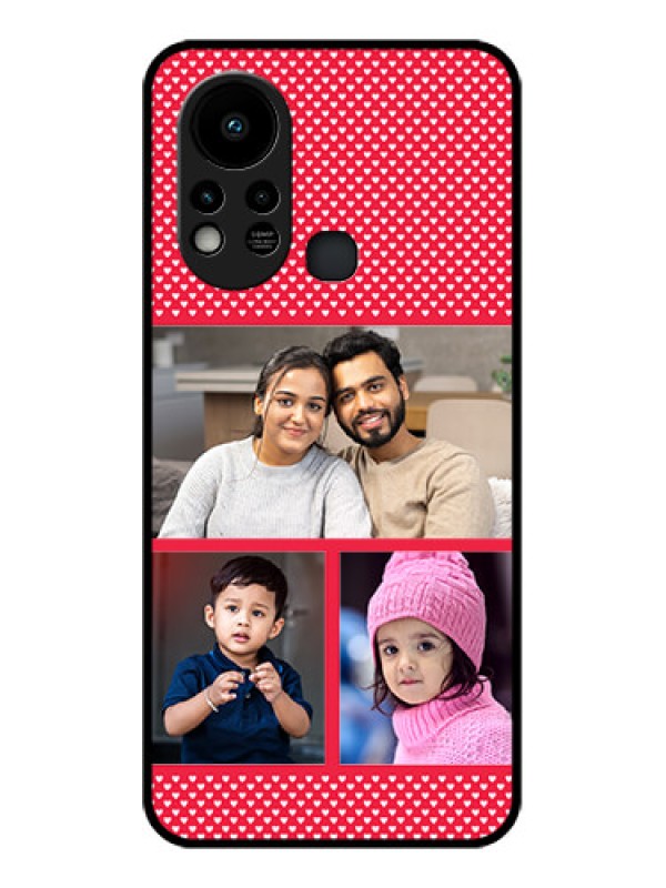 Custom Infinix Hot 11s Personalized Glass Phone Case - Bulk Pic Upload Design